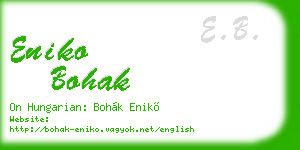 eniko bohak business card